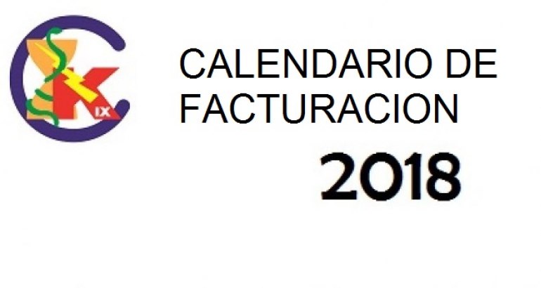 CALENDARIO DE FACTURACION 2018